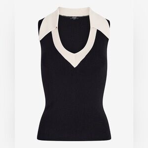 NWOT Express V-Neck Polo Sweater Tank